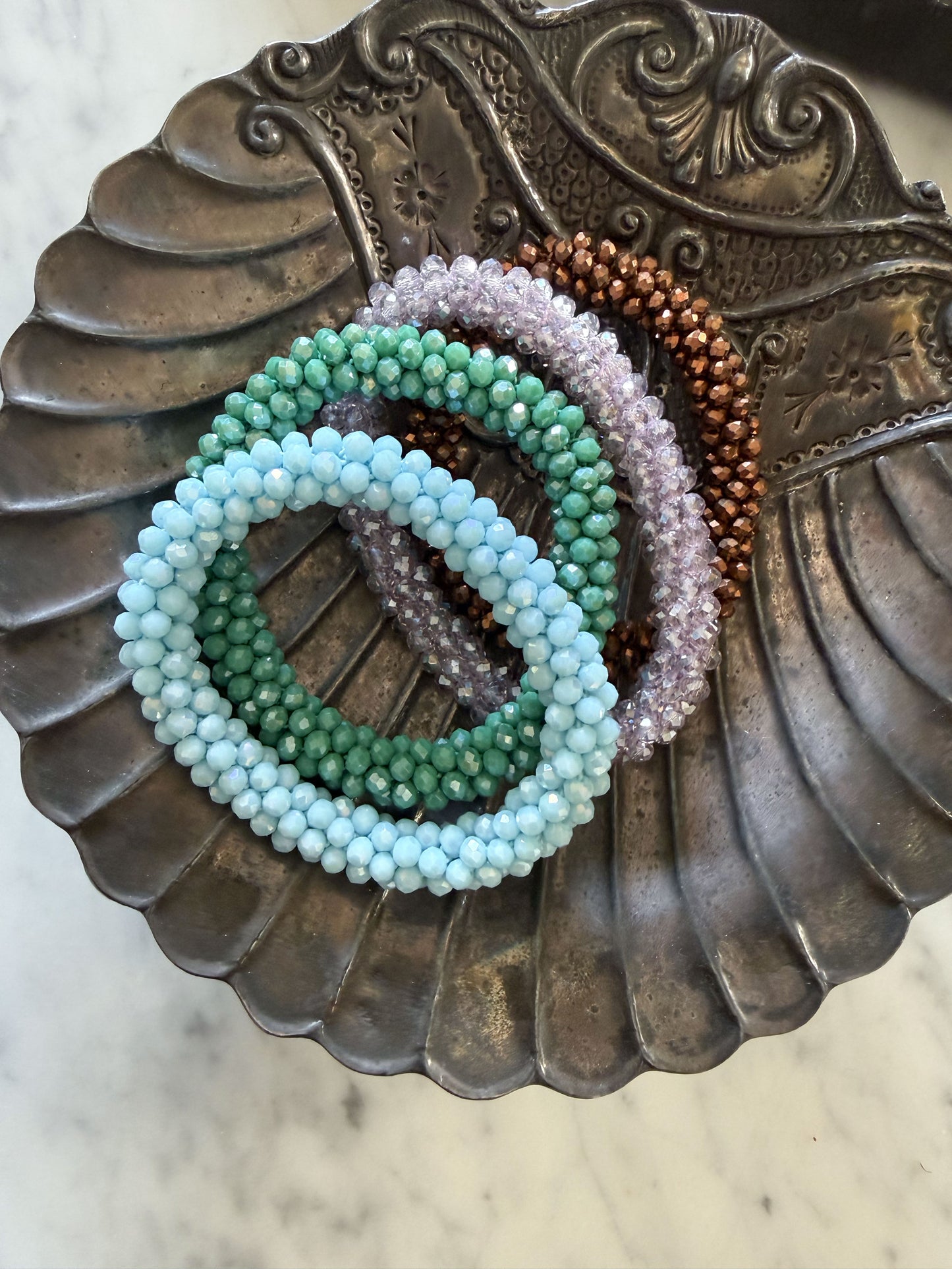 Daria hair & wrist band Amethyst
