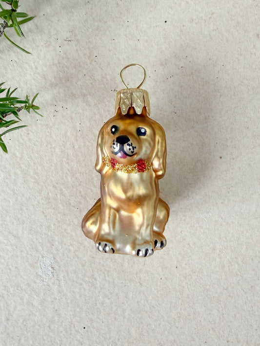 Mini Dog Glass Ornament