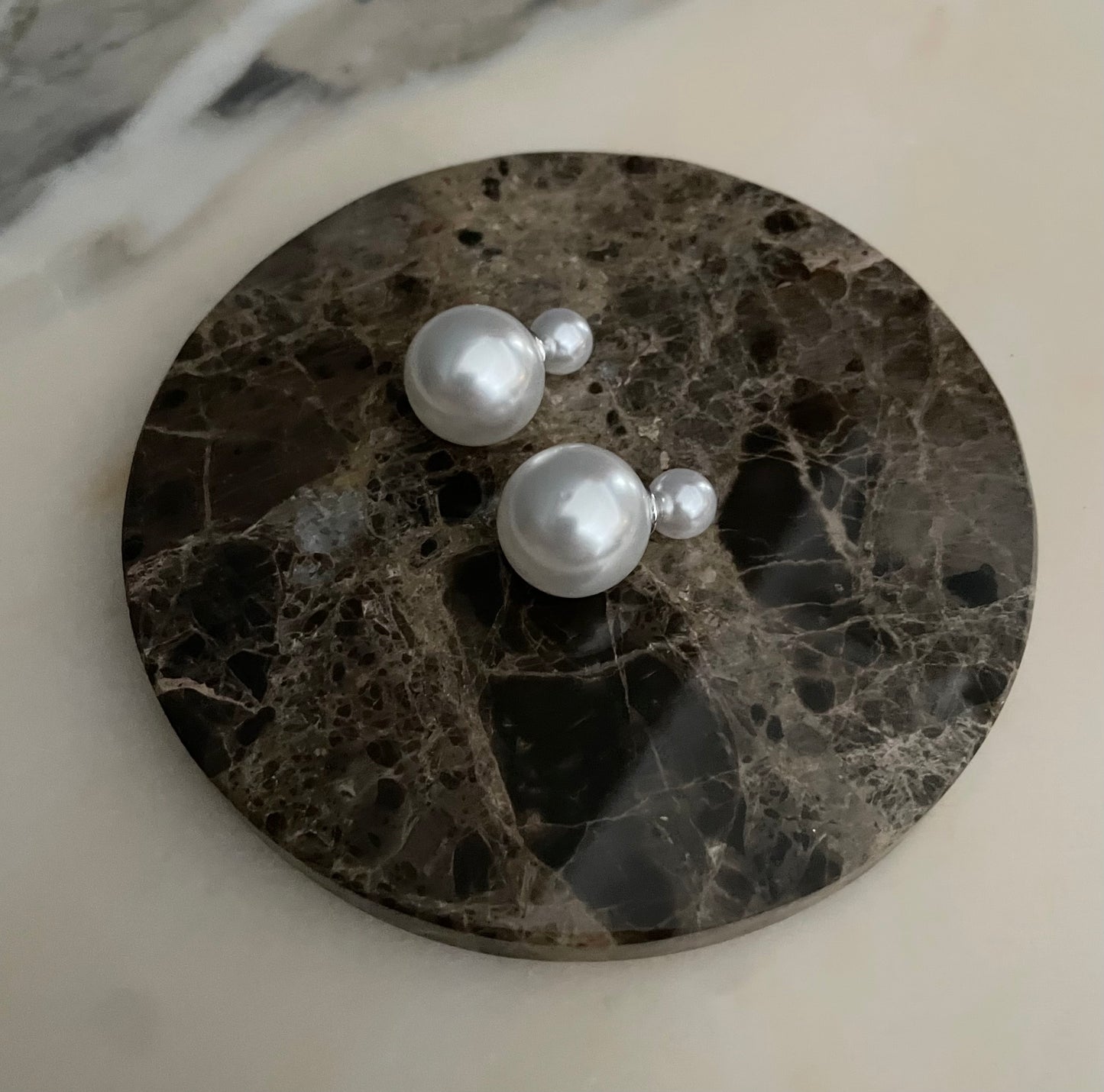 Double Pearl Earring