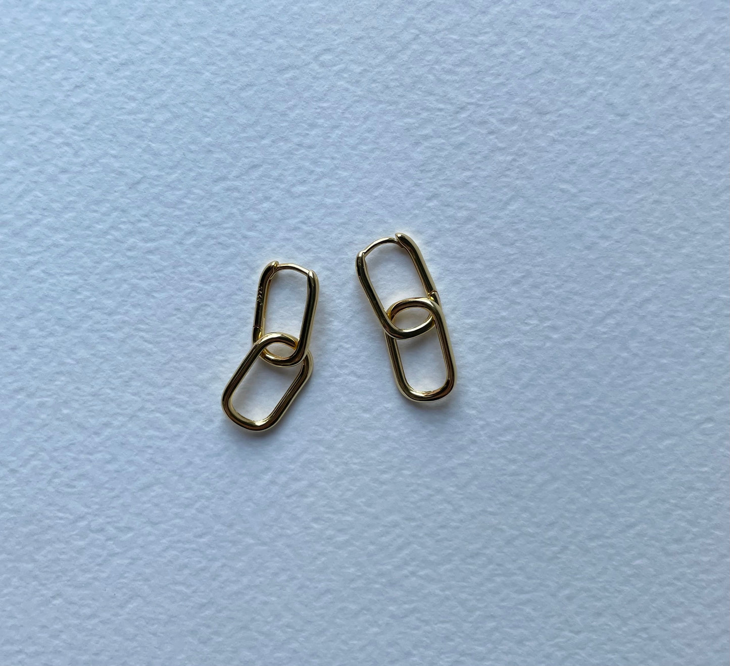 Chain loop earring gold