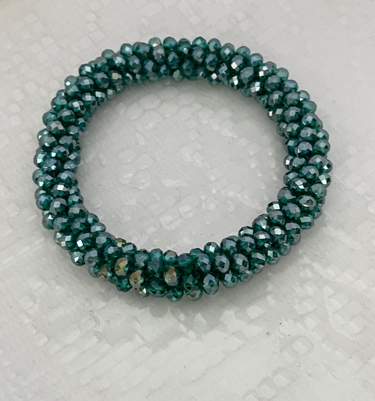 Daria hair & wrist band Emerald green