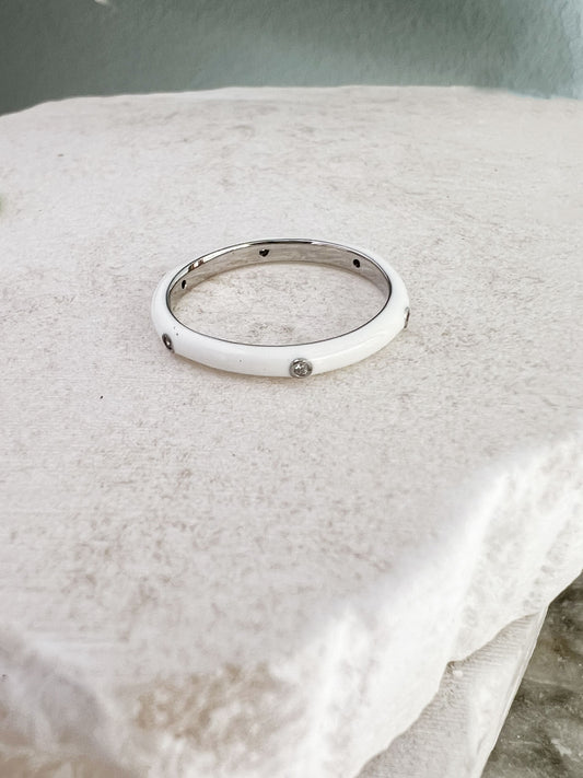 Enamel Ring White