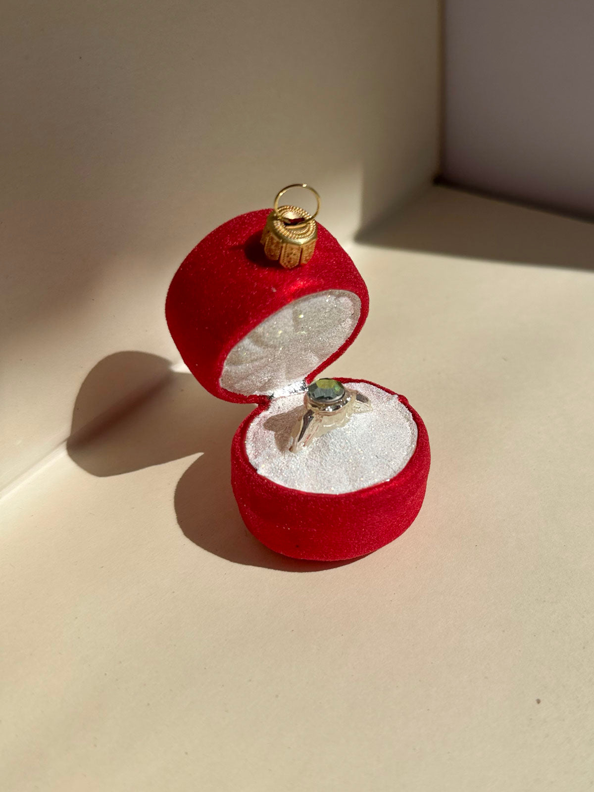 Ring Box Glass Ornament