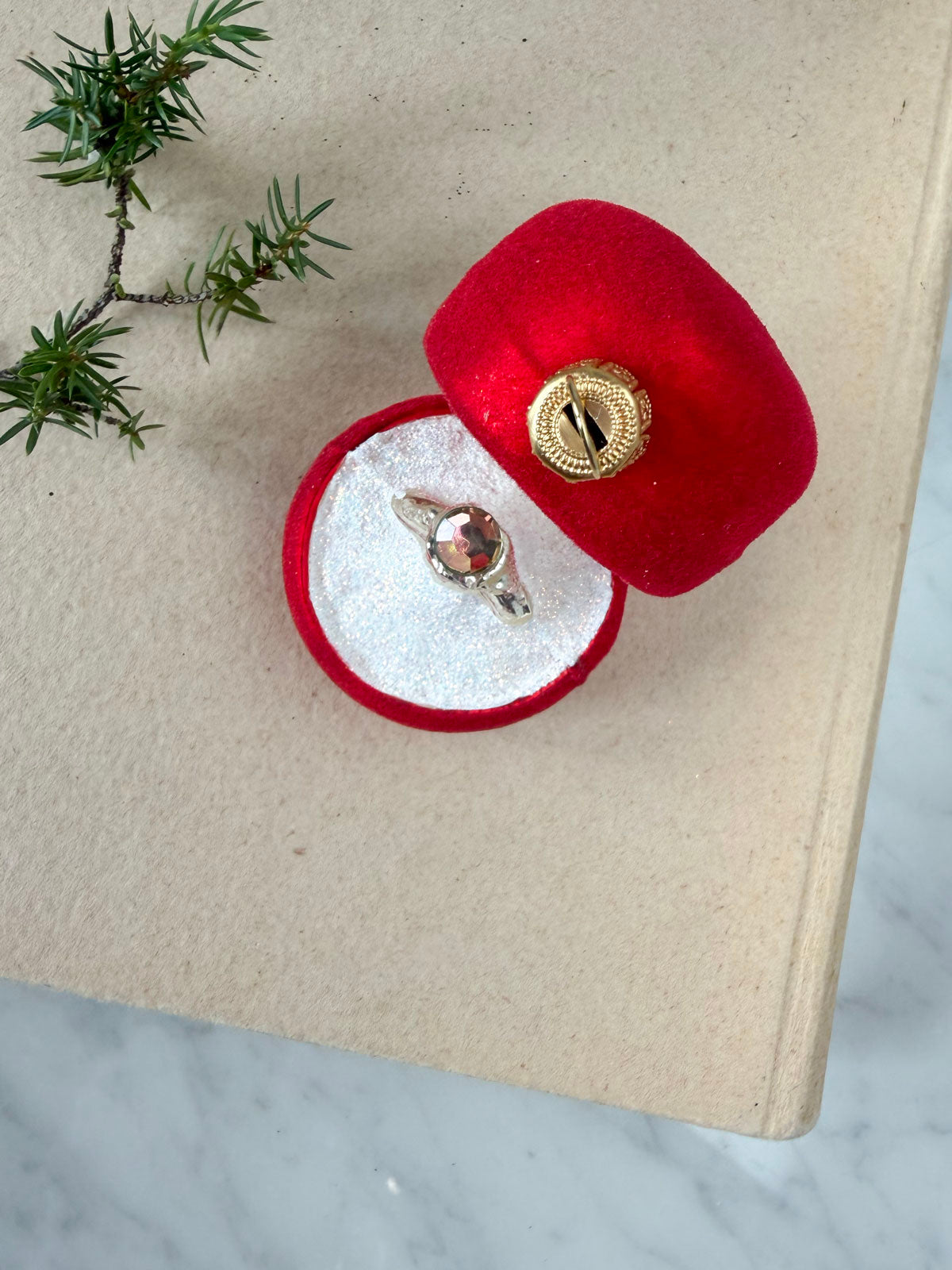 Ring Box Glass Ornament