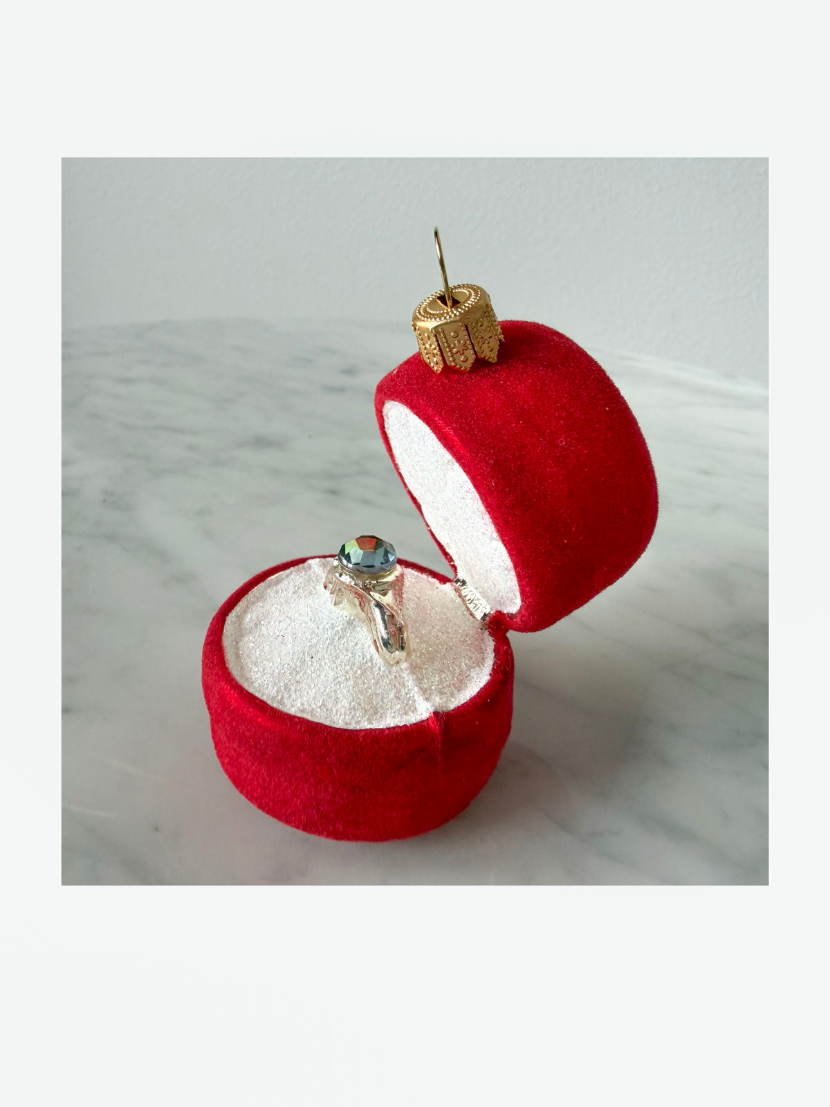 Ring Box Glass Ornament