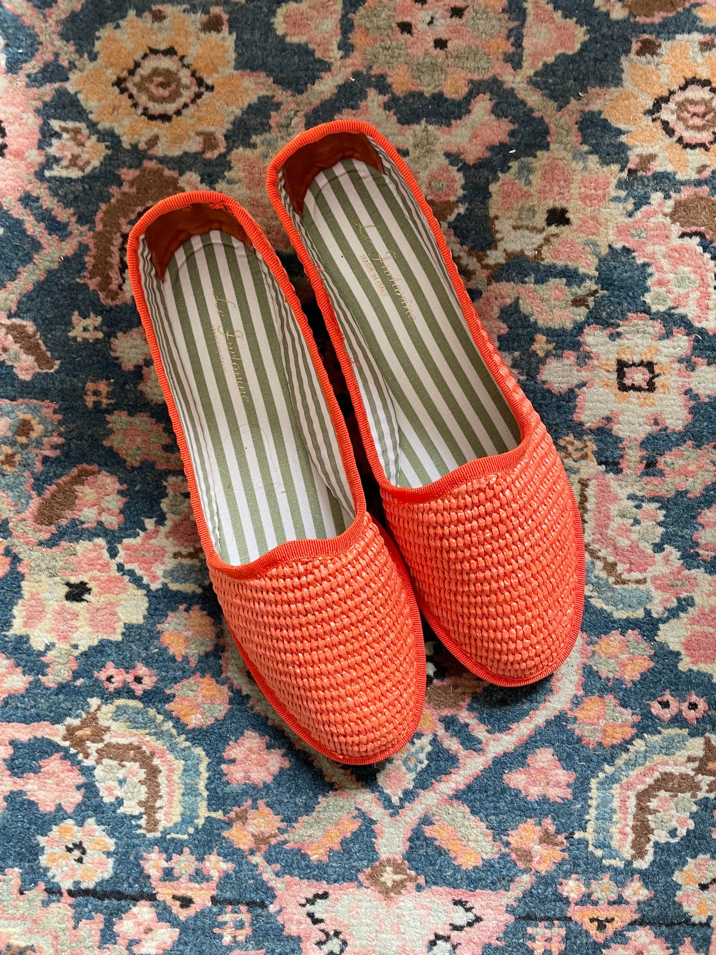 Raffia shoe Orange