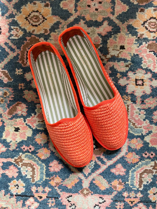 Raffia shoe Orange