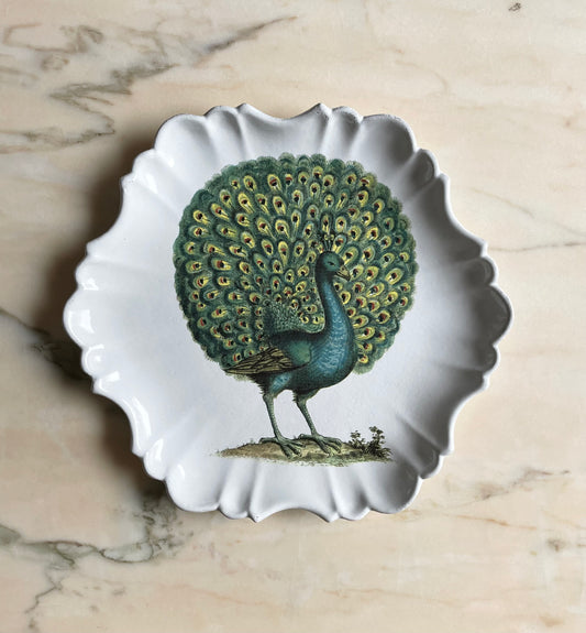 Peacock dinner plate