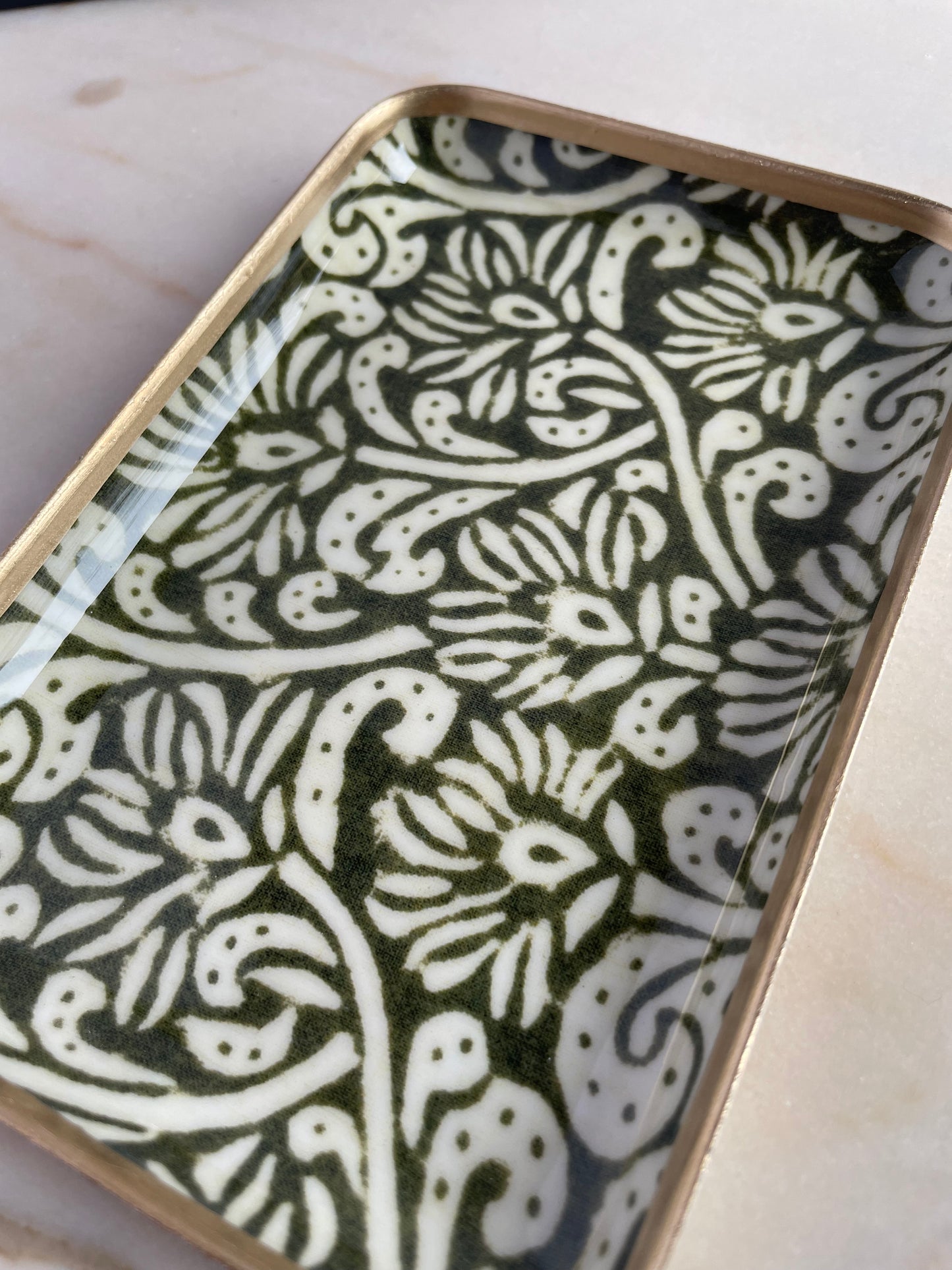 Mini tray Floral Dark Green