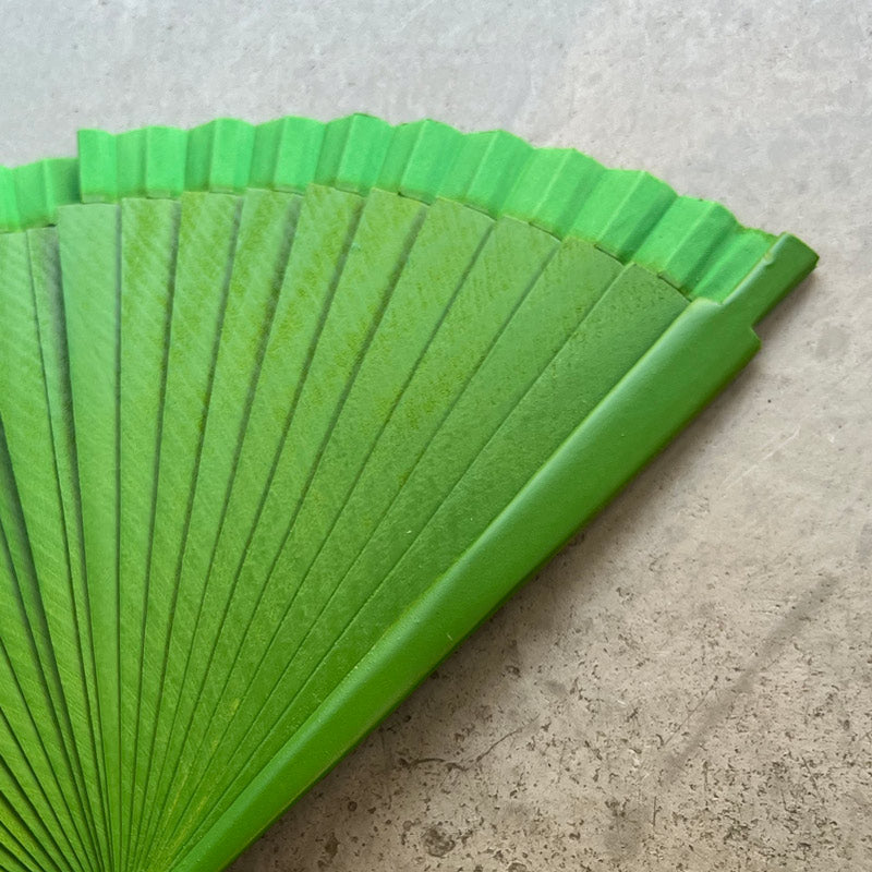 Wooden summer fan green