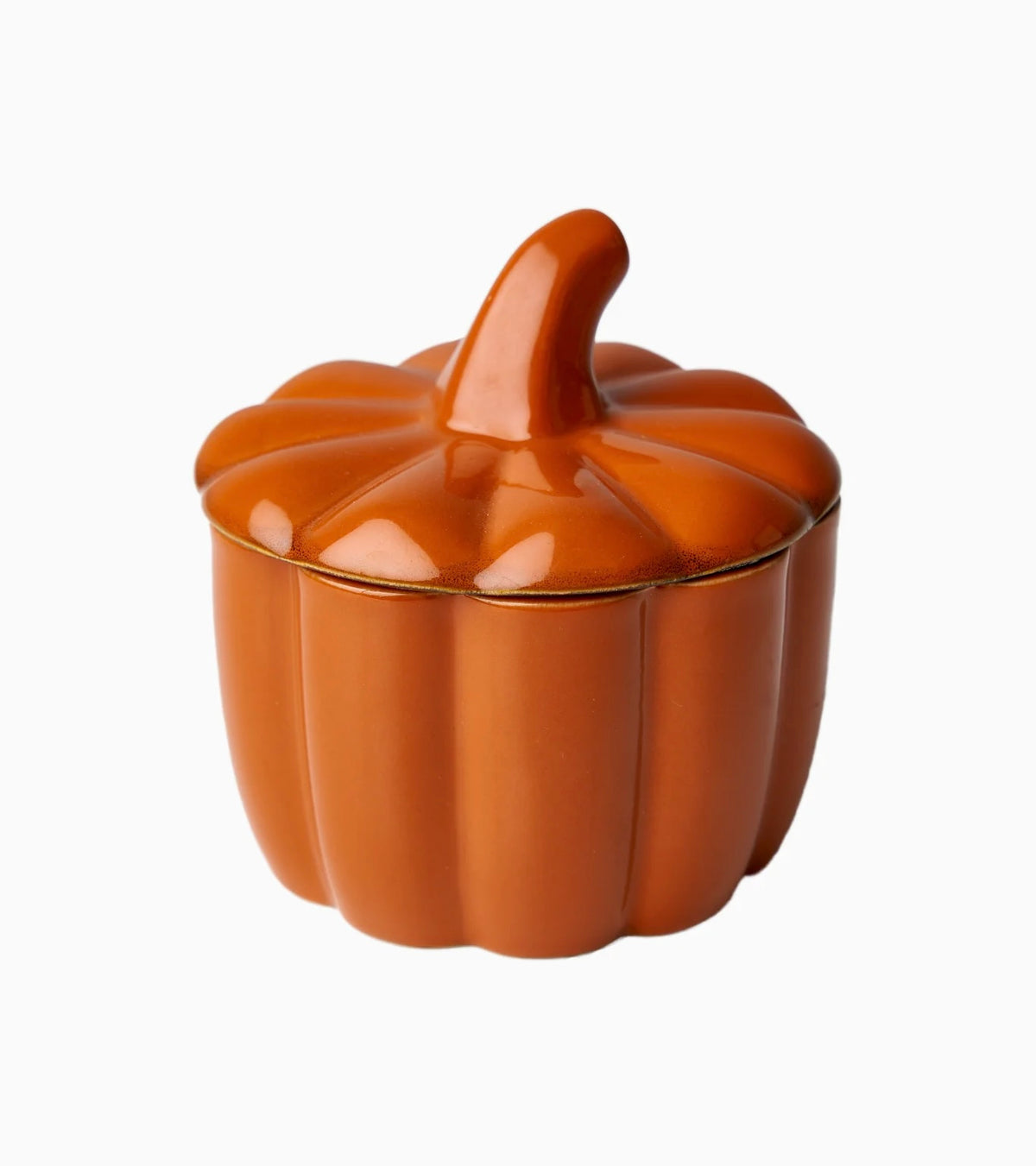 Ceramic pumpkin scented candle orange