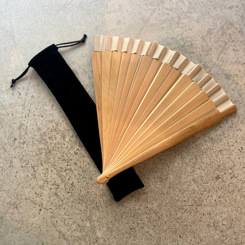 Wooden summer fan pink