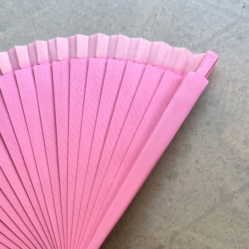 Wooden summer fan pink