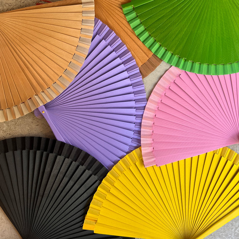 Wooden summer fan green