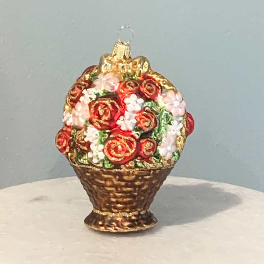Large flower basket ornament