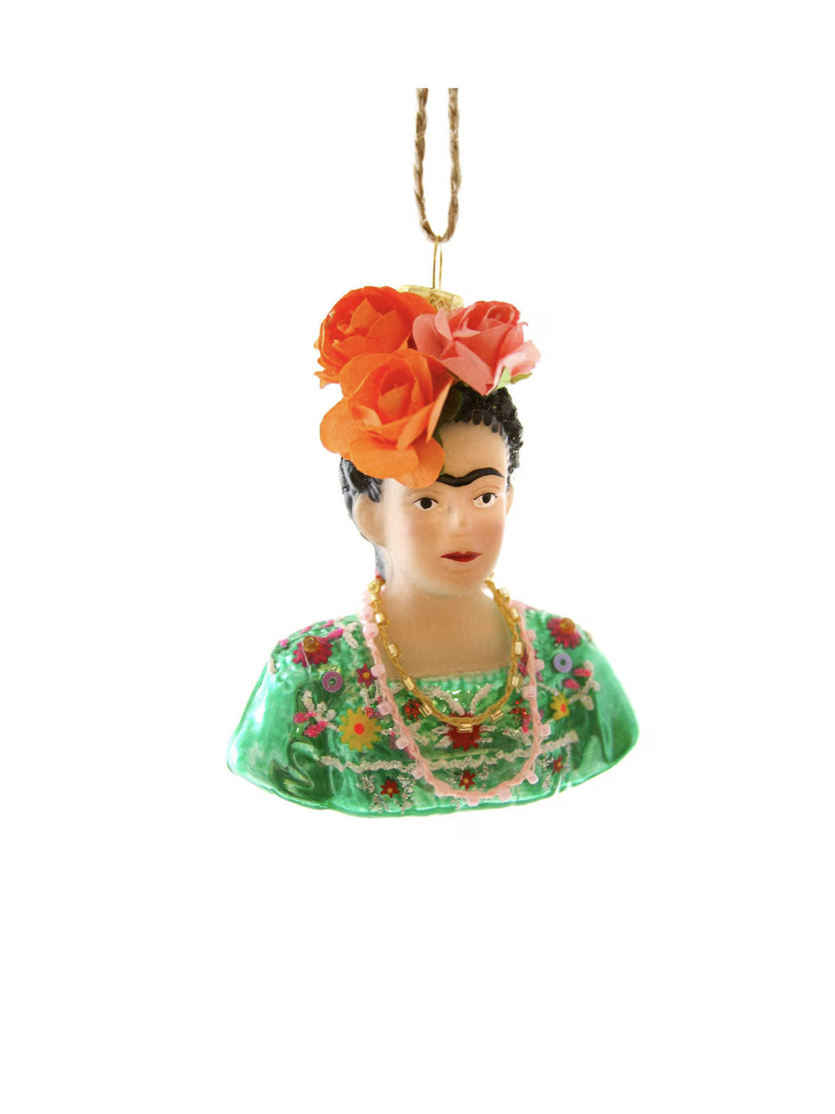 Frida Kahlo glass ornament