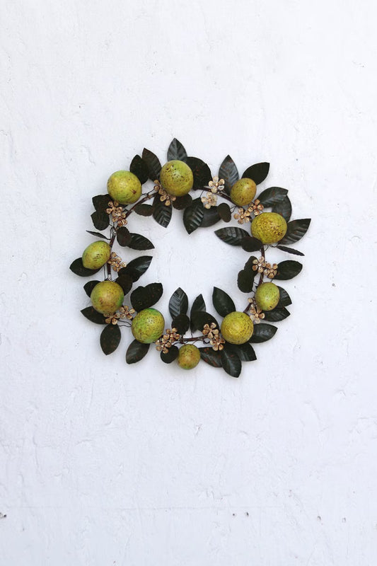 Metal Lemon Wreath