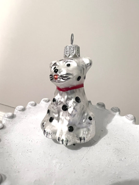 Silvery Dalmatian Dog Ornament