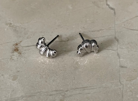Croissant Studs Silver