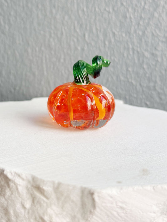 Mini glass pumpkin Orange