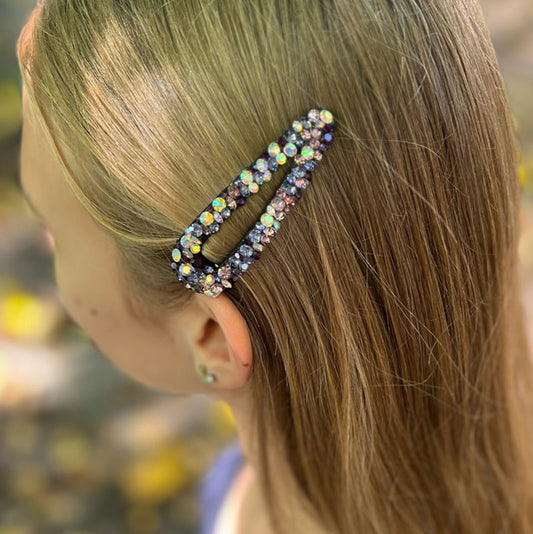 Glitter clip purple