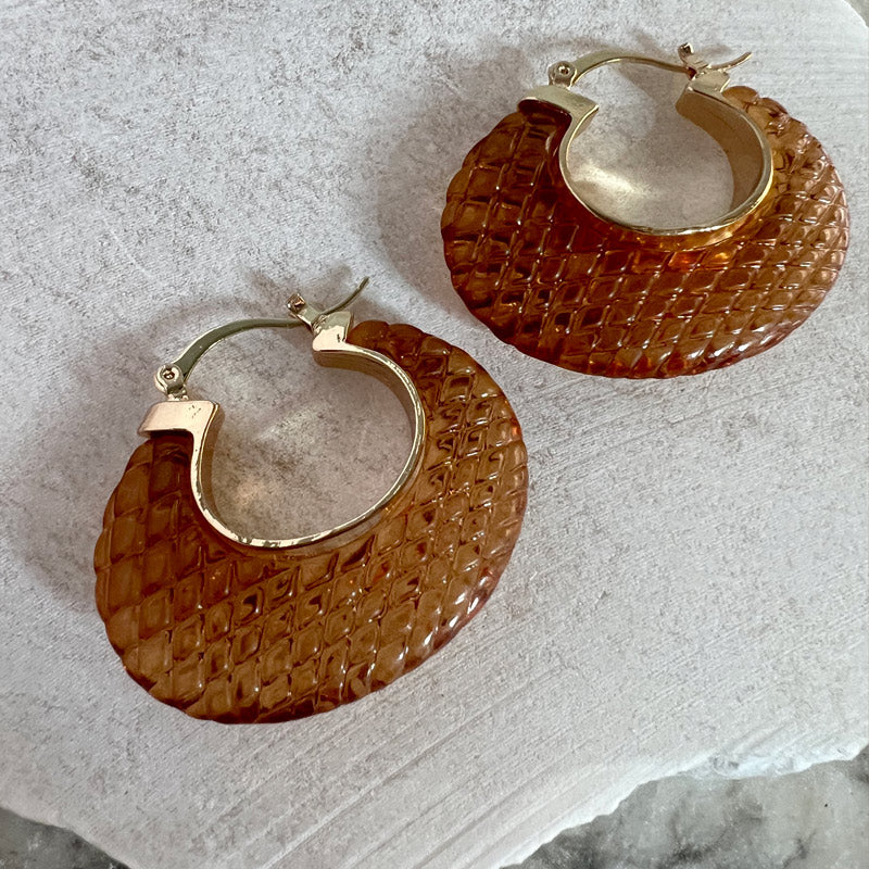 Helena earring amber