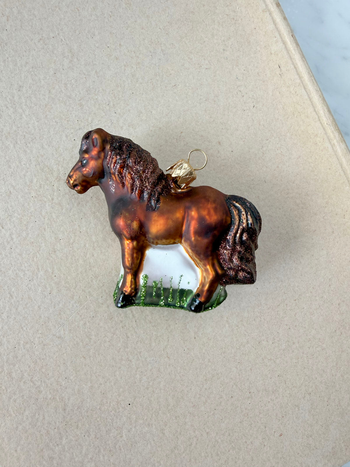 Horse Glass Ornament