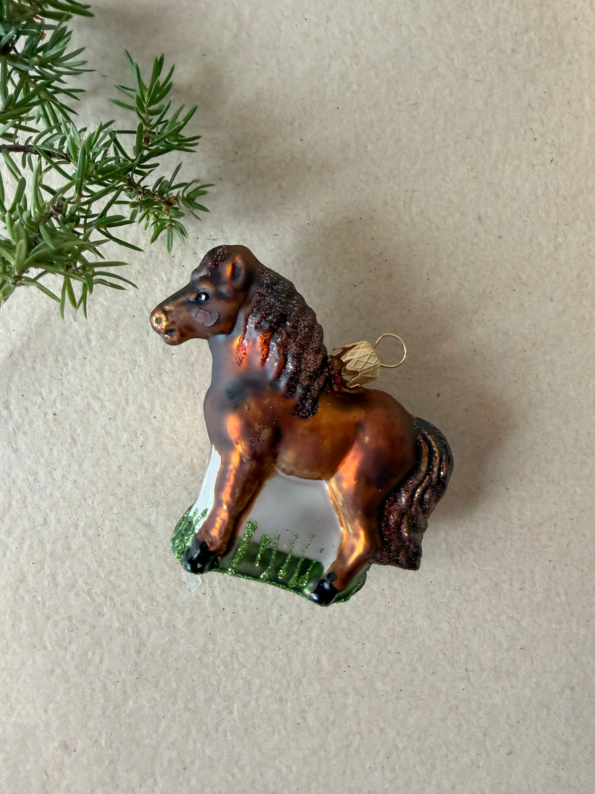 Horse Glass Ornament
