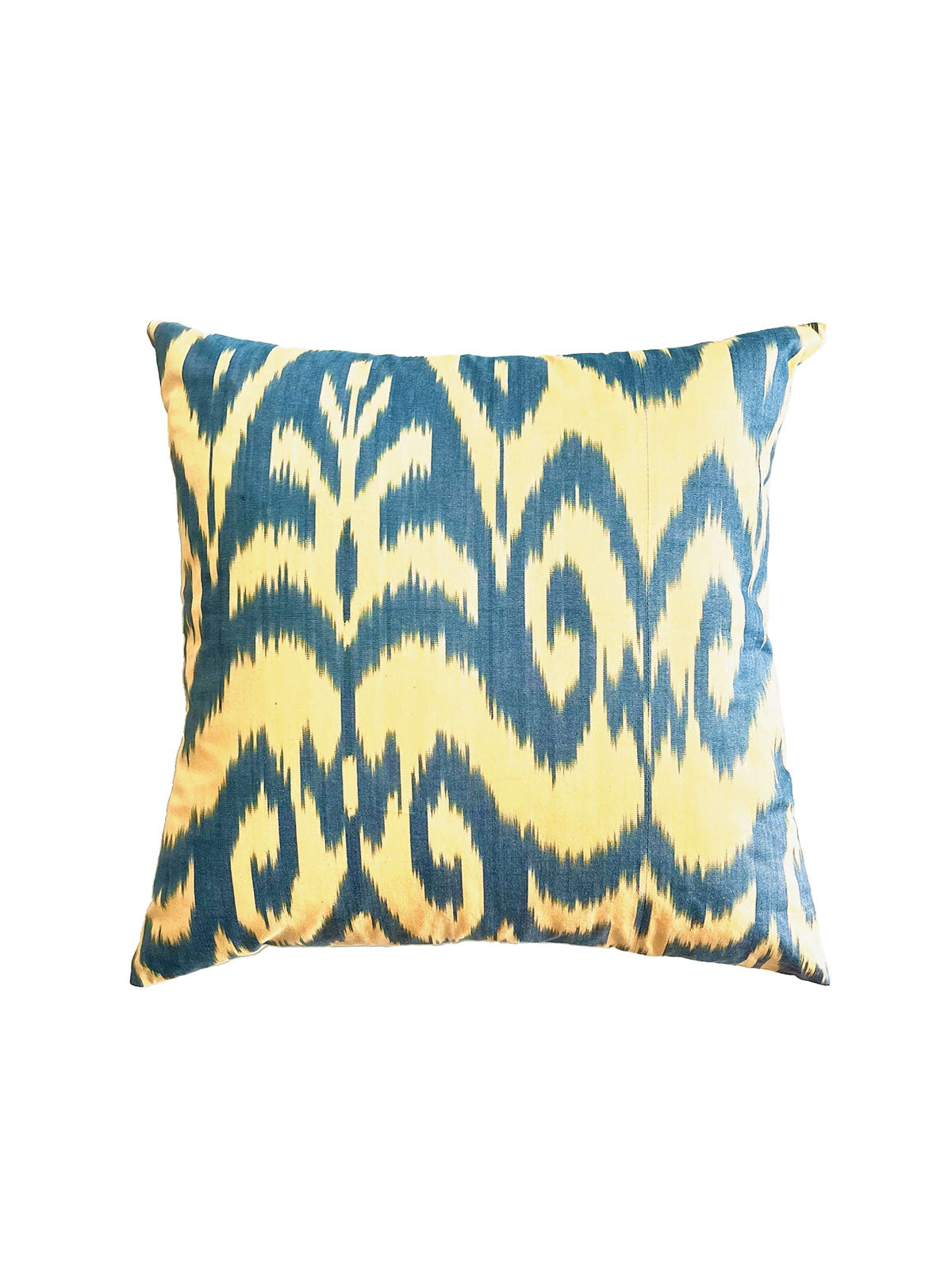 Ikat cushion cover yellow