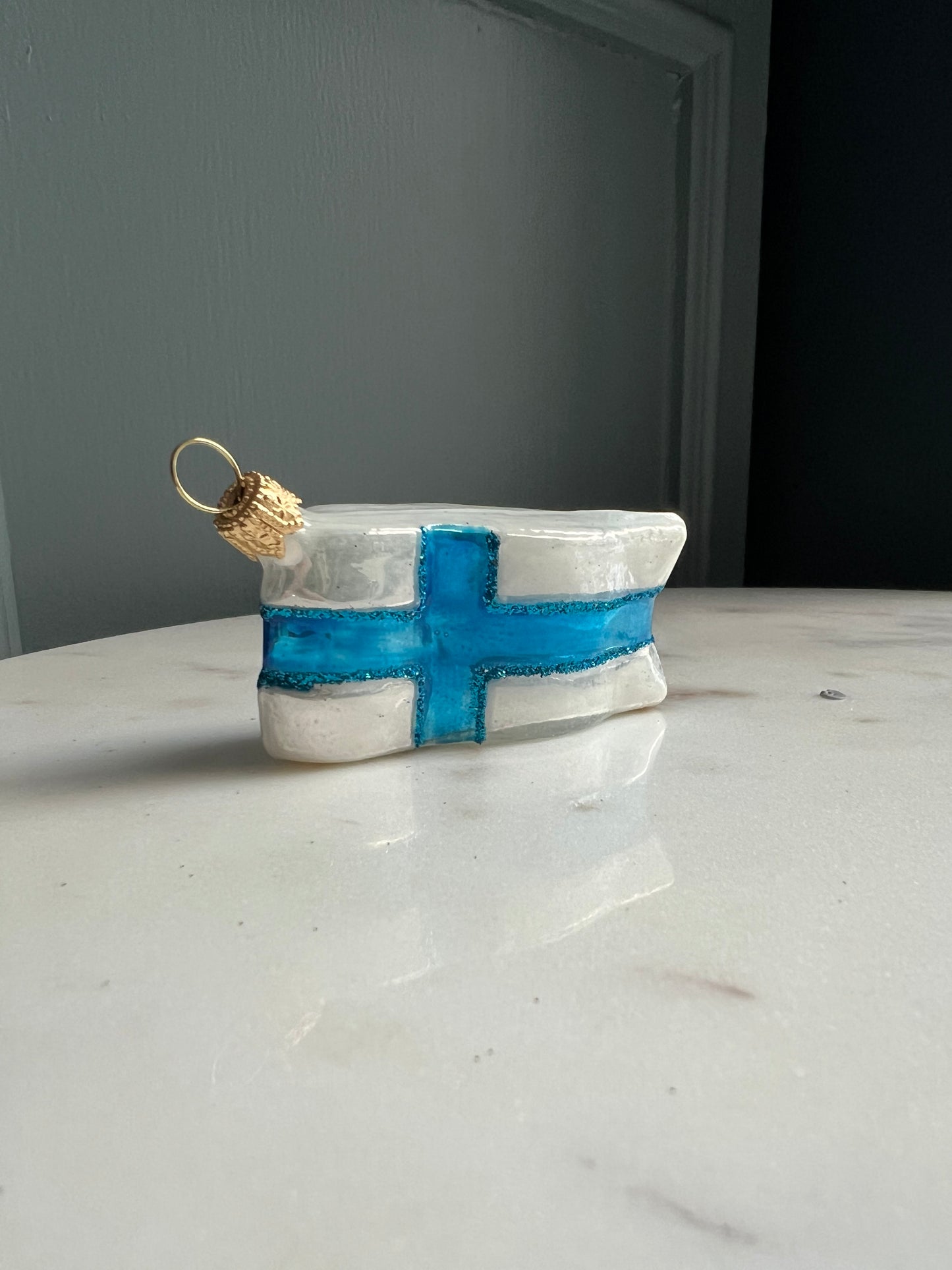 Finnish Flag Ornament narrow