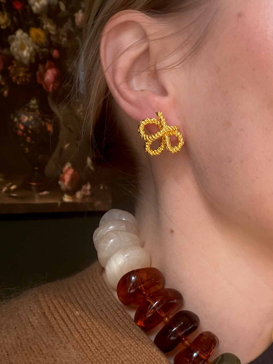 Gold-tone Margot earrings with sculptural looped design