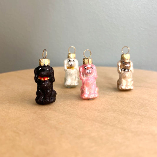 Poodle Ornament – White