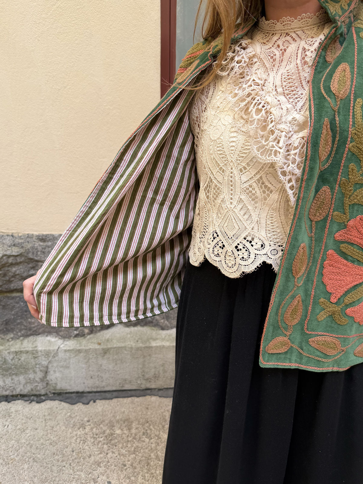 Paloma Velvet Jacket - Green