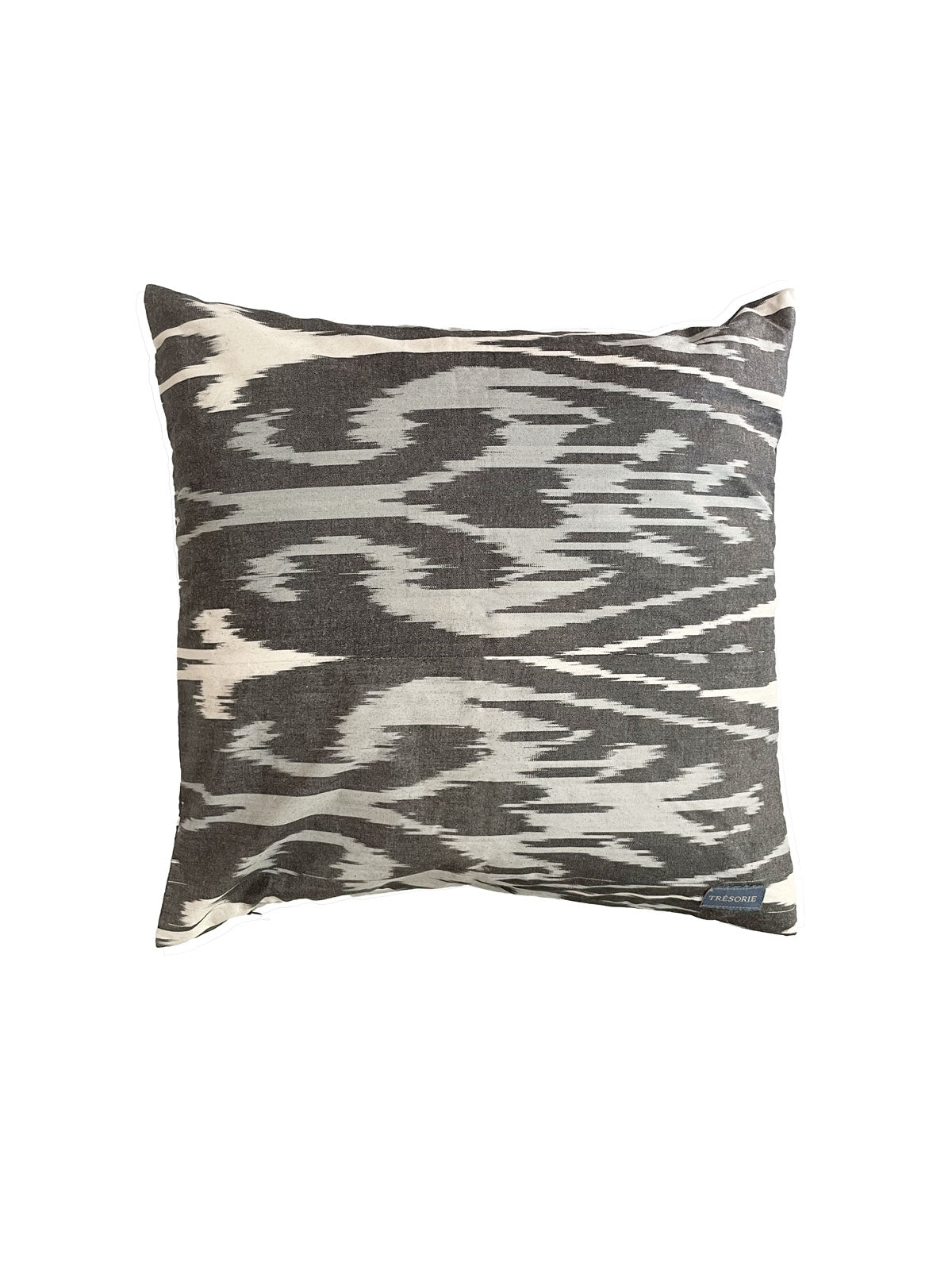 Ikat cushion cover dark gray