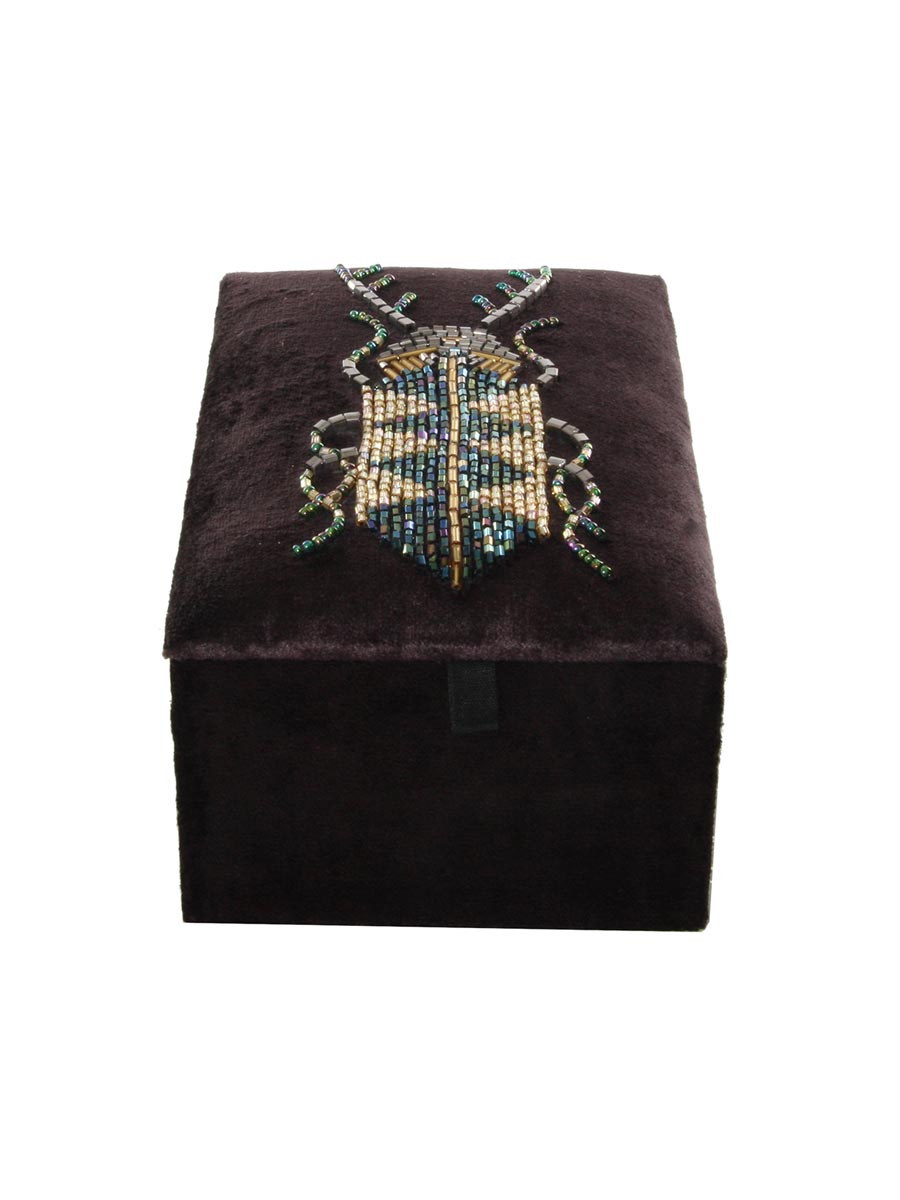 Velvet jewellery box beatle