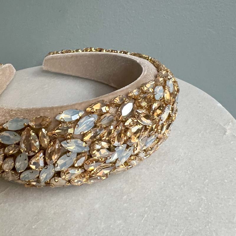 Jewel headband champagne