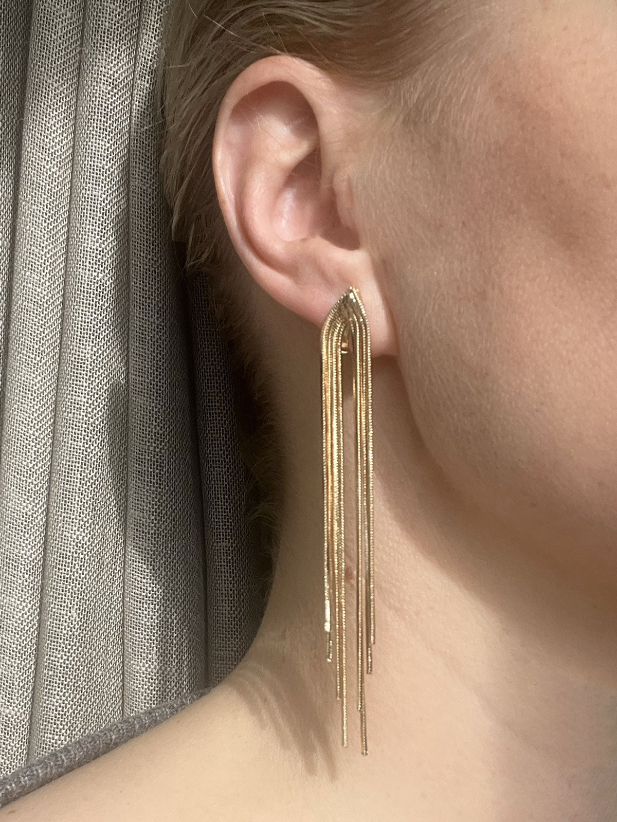 Lamé earring gold