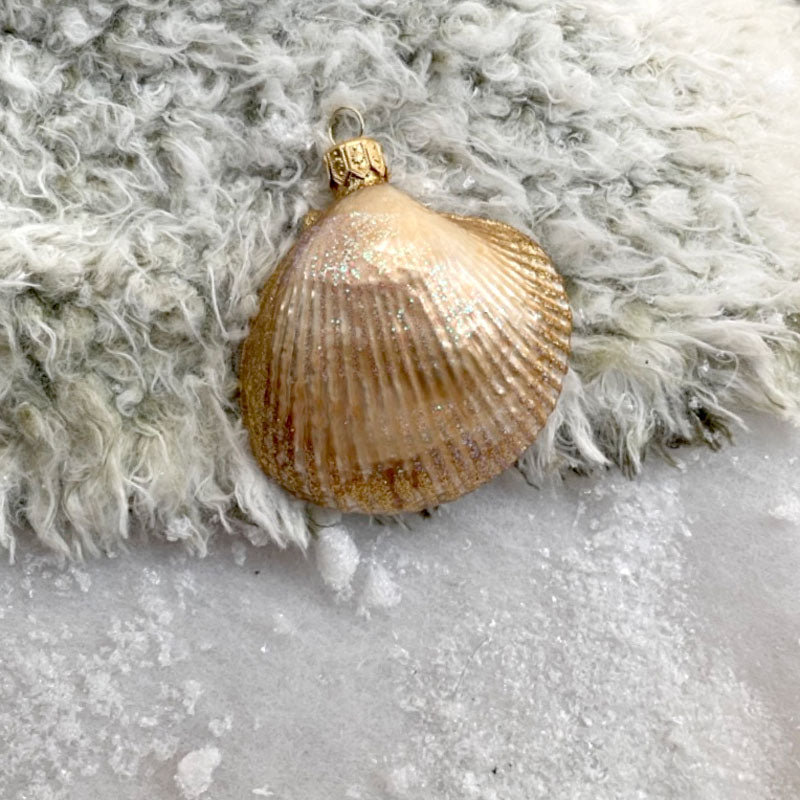 Golden Large Seashell Ornament