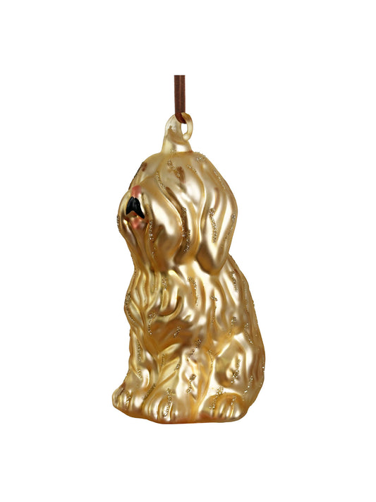 Large Golden Dog Ornament