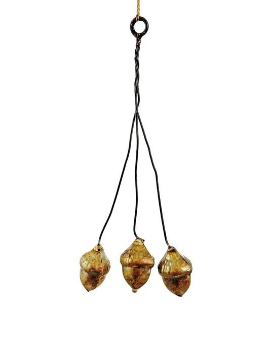 Metal acorn set of 3