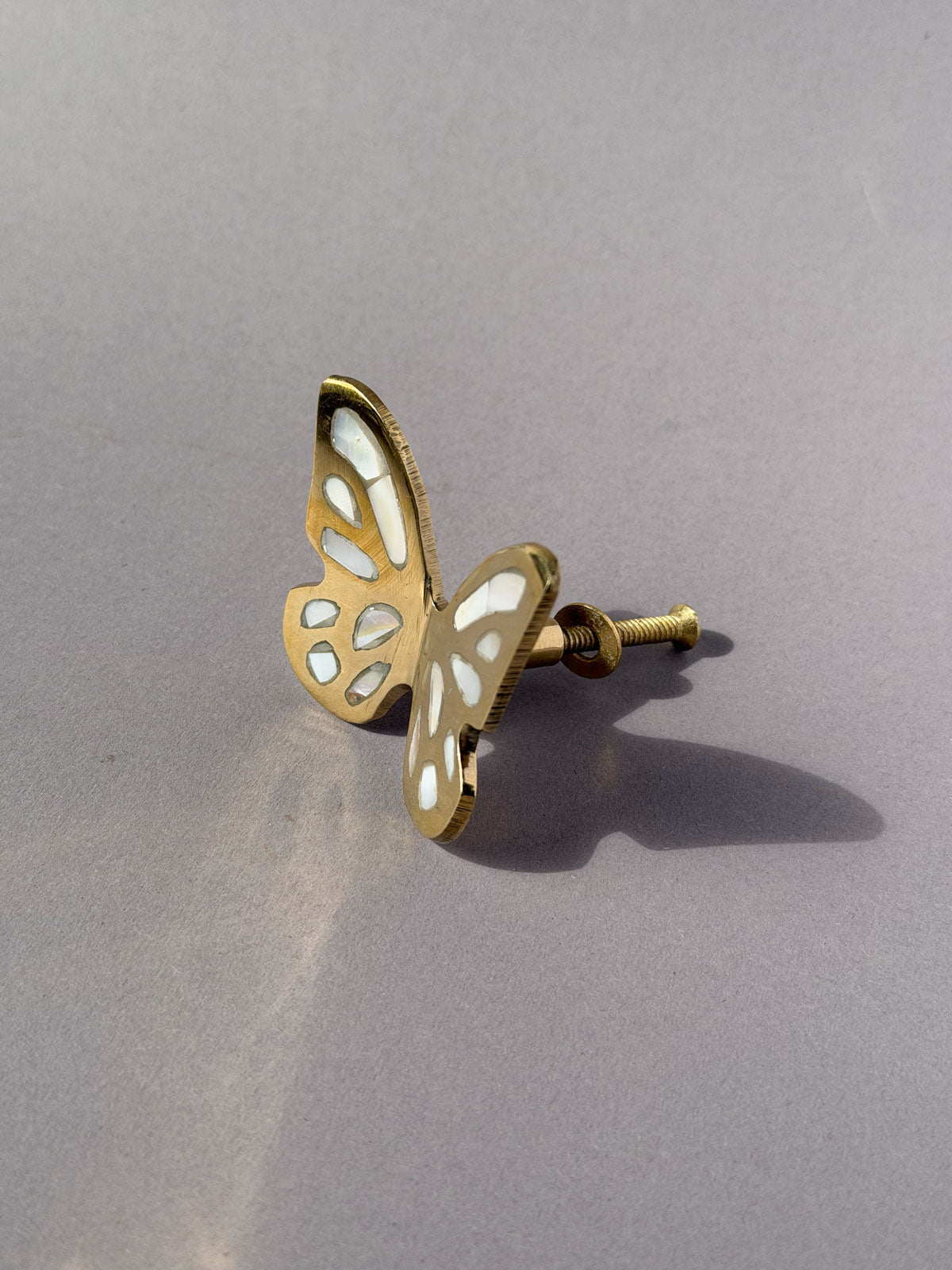 Brass knob Butterfly