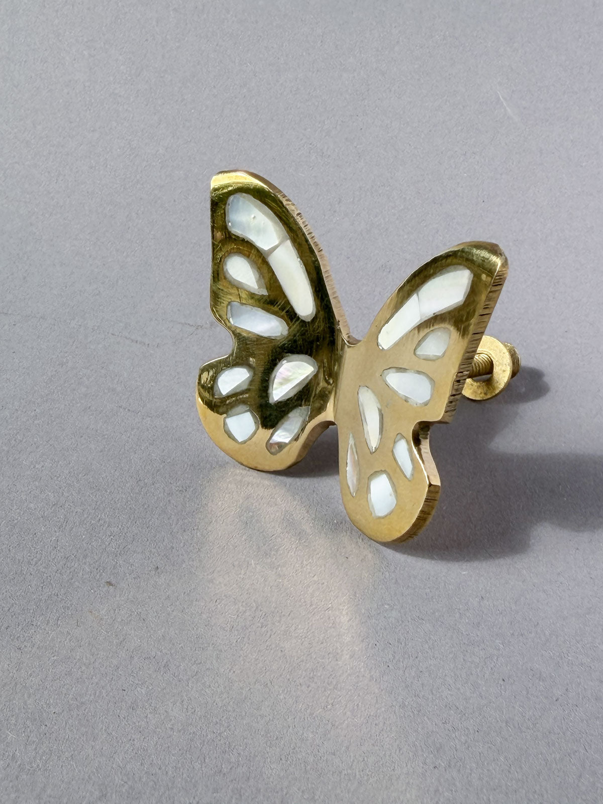 Brass knob Butterfly