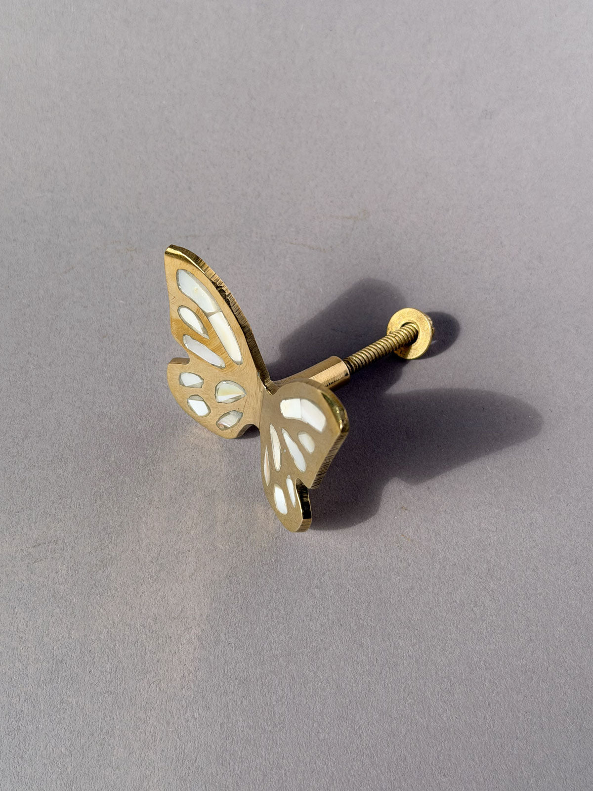 Brass knob Butterfly