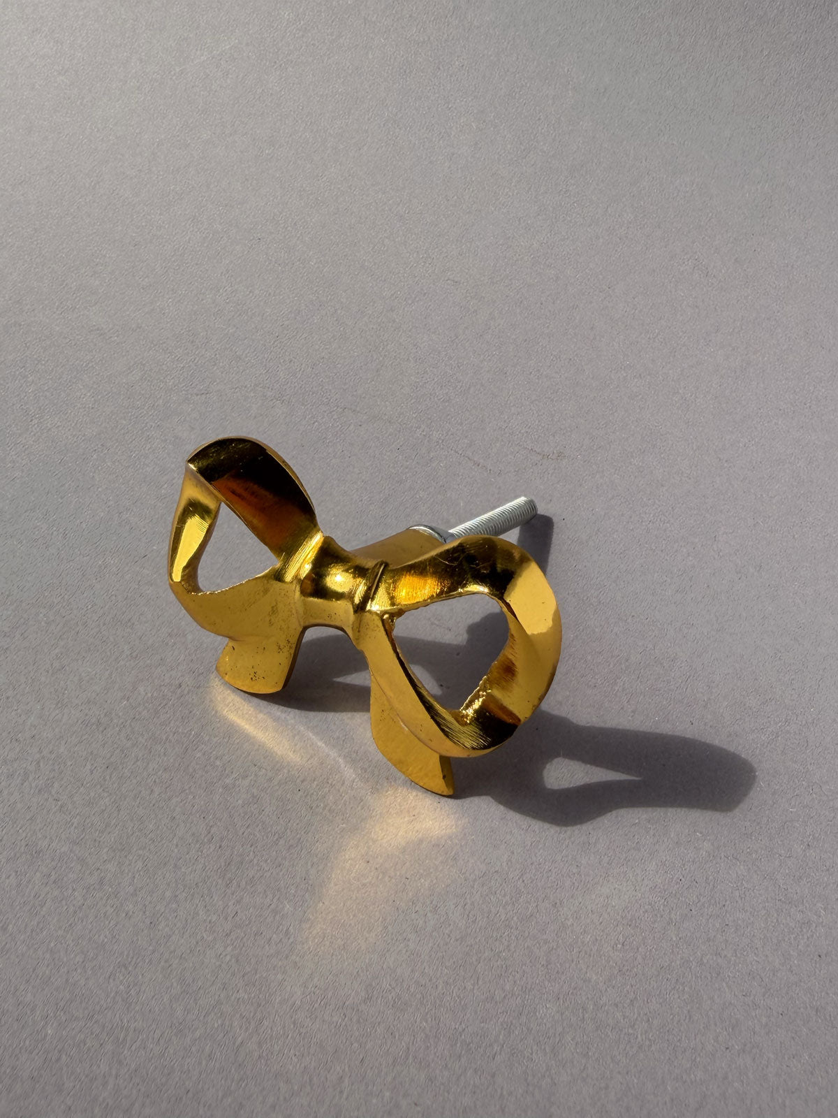 Cast iron knob shiny gold