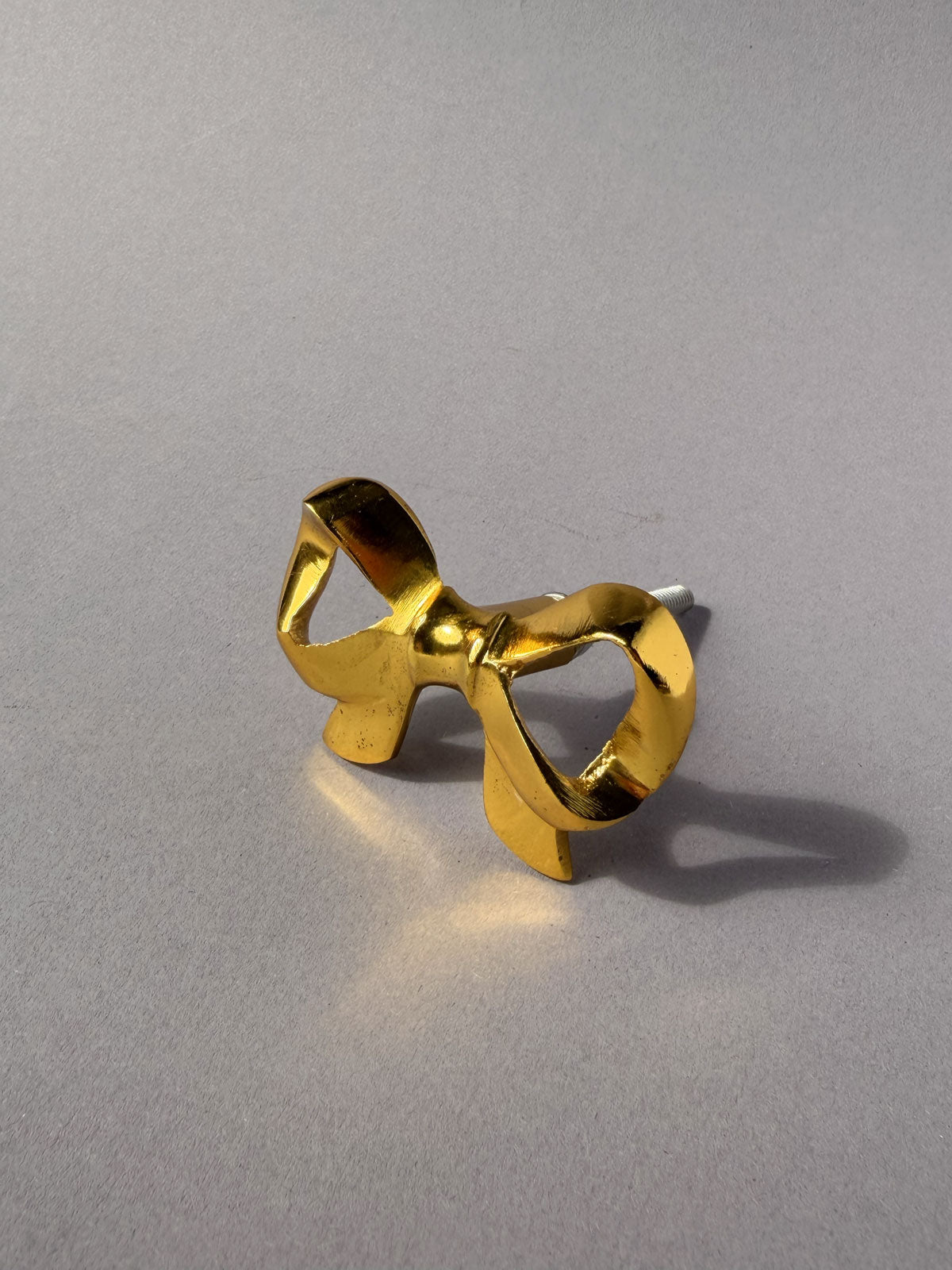 Cast iron knob shiny gold