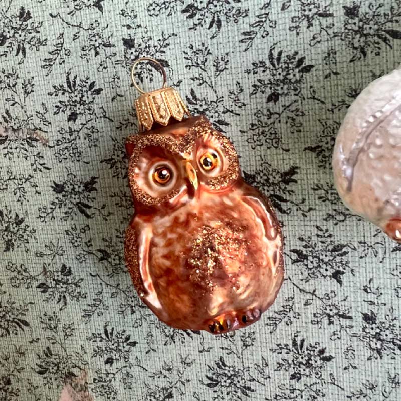 Owl ornament, Brown