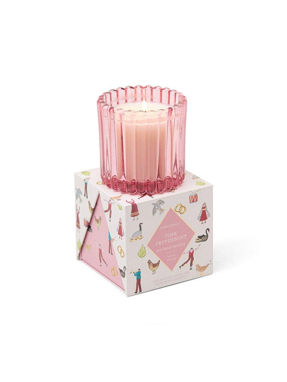 Pink Peppermint Holiday Candle