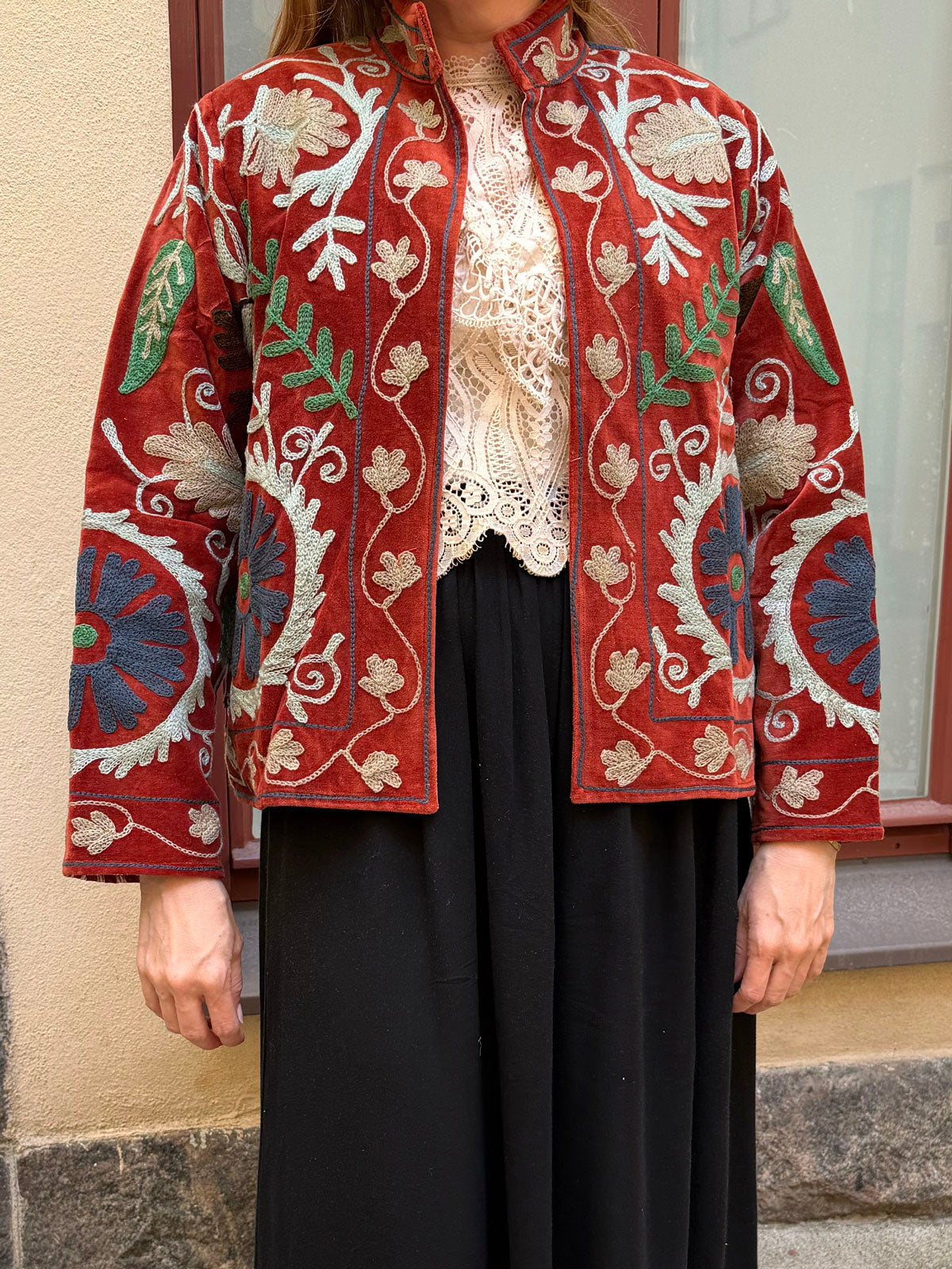 Paloma Velvet Jacket - red