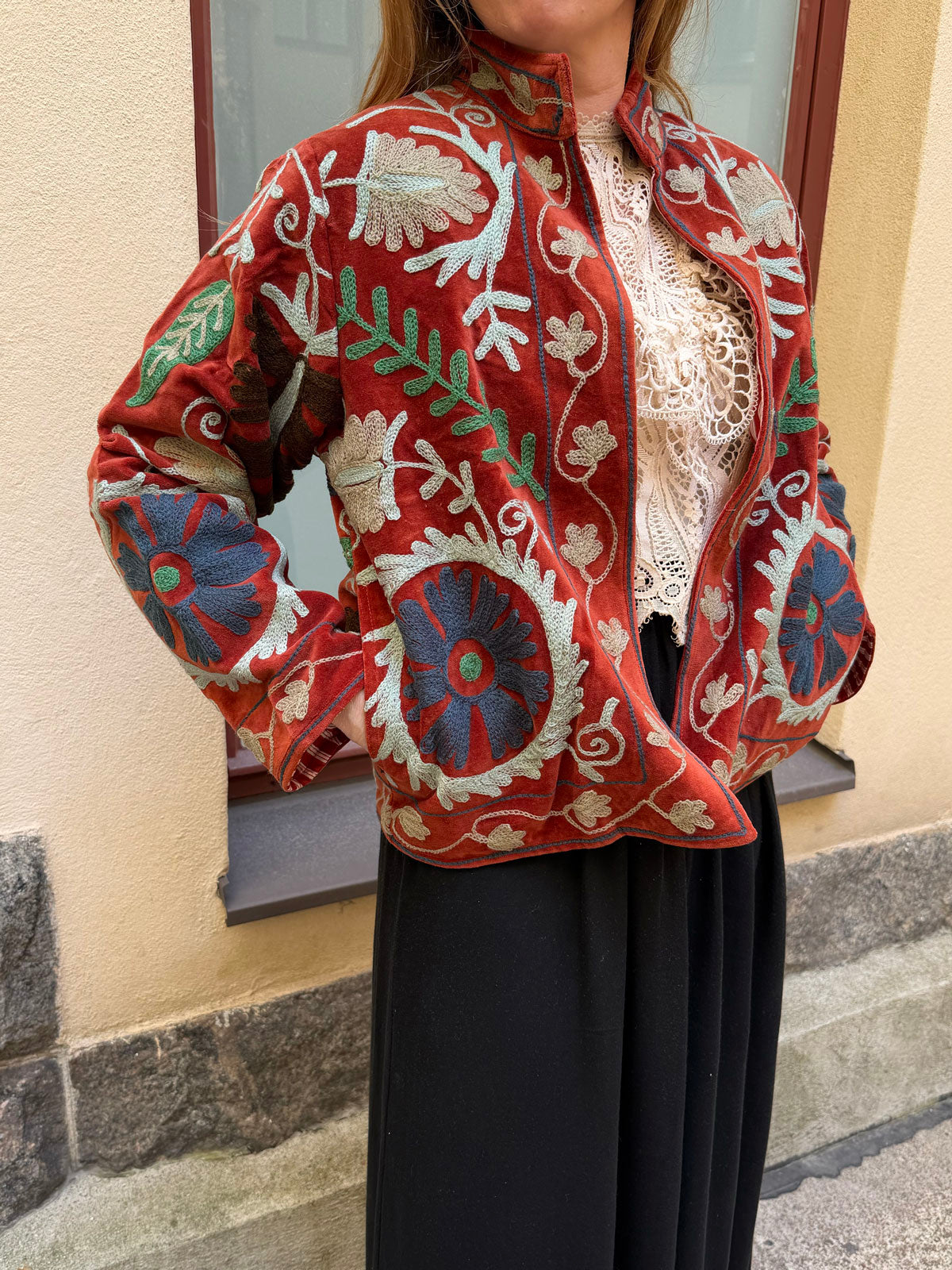 Paloma Velvet Jacket - red