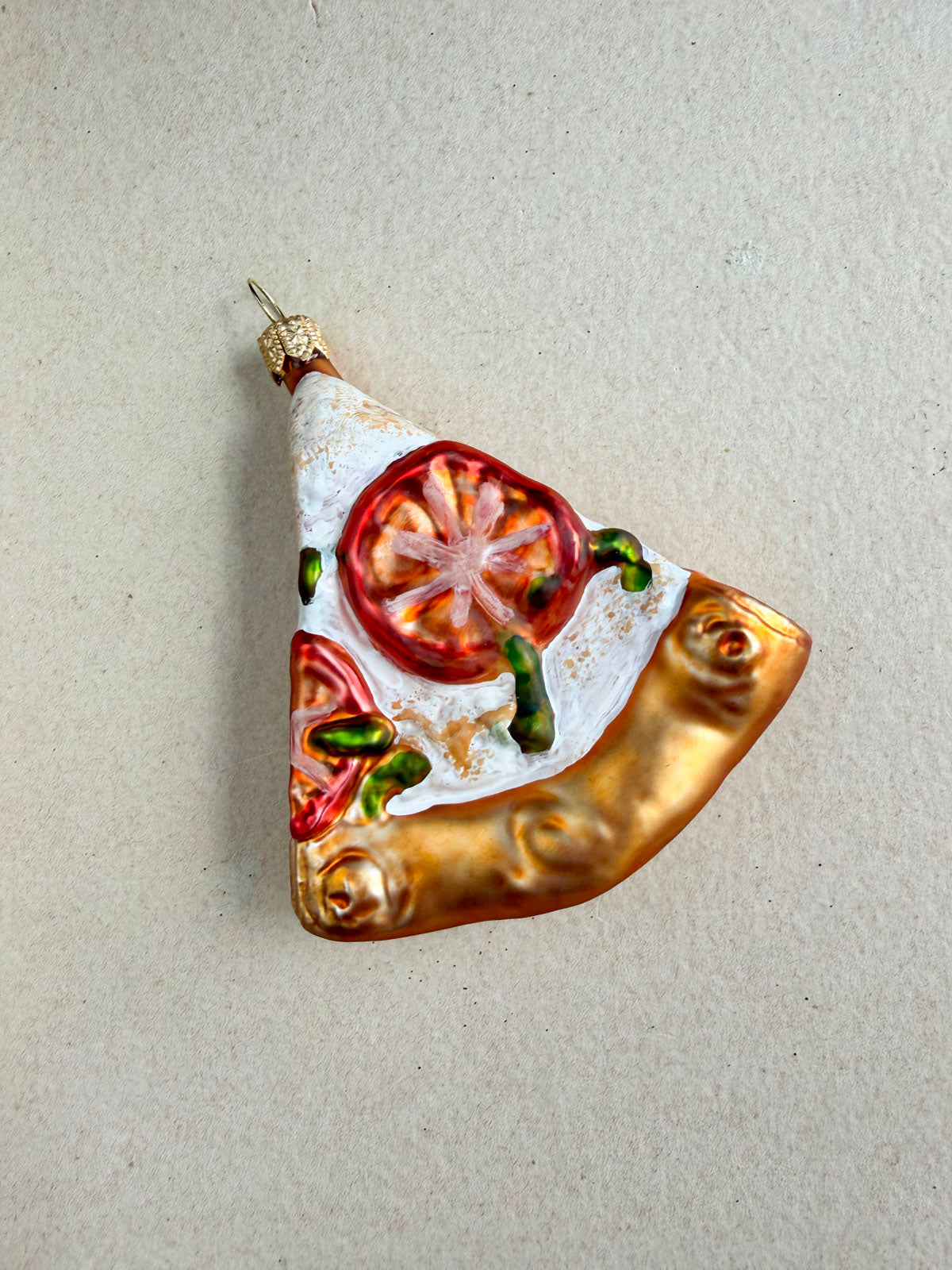 Pizza Slice Glass Ornament